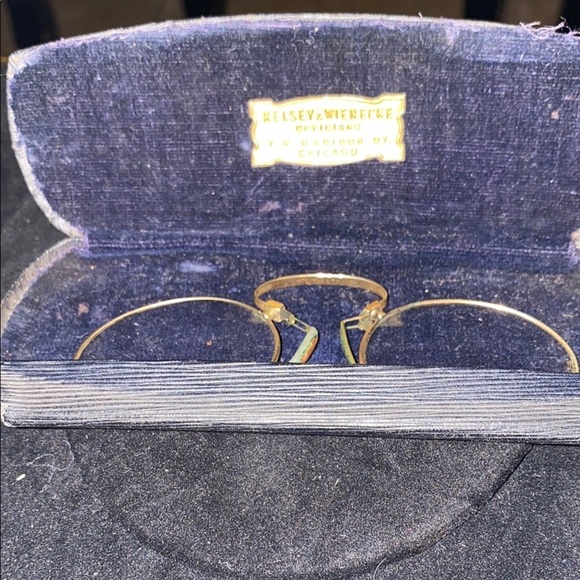 Kelsey & Wienecke Other - Antique Gold Rim Glasses with Original Case